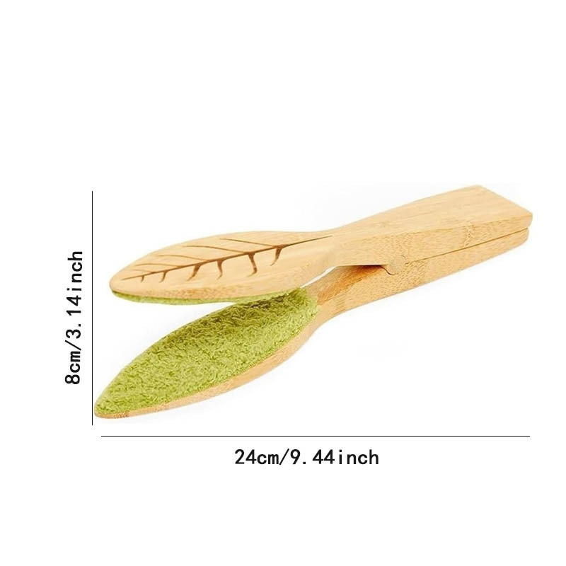 Pinzas para Limpiar las Hojas de las Plantas Fabricadas en Madera para un Cuidado Suave de las Hojas