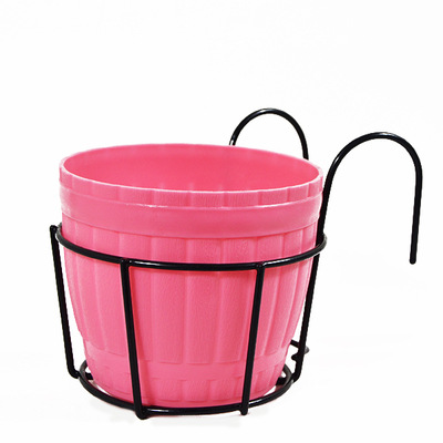 Práctico Macetero con Robusto Armazón Metálico para Balcones y Patios para Balcones y Patios