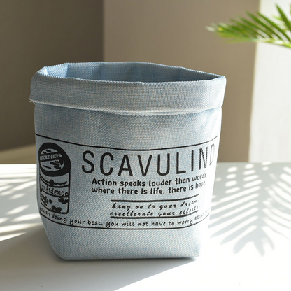 Maceta Decorativa De Tela Con Estampado - Maceta Versátil Para Guardar Plantas Y Adornos Maceta Decorativa De Tela Con Estampado
