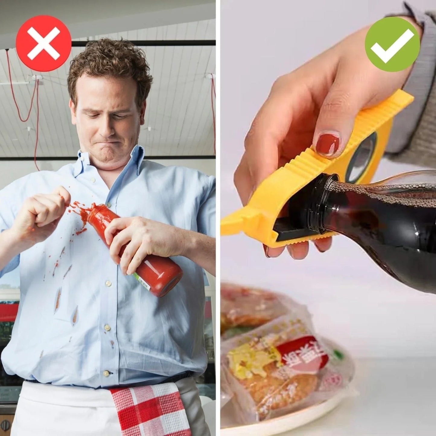 Abrebotellas Ergonómico Con Práctico Mango Para Facilitar Su Uso