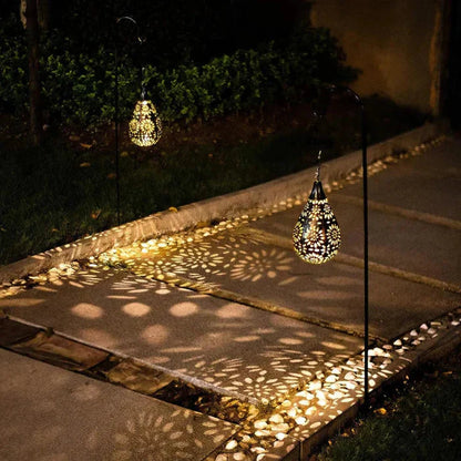 Lámpara De Jardín Con Diseño Floral , Alimentada Por Energía Solar Y Resistente A La Intemperie , Para Una Iluminación Exterior Con Estilo