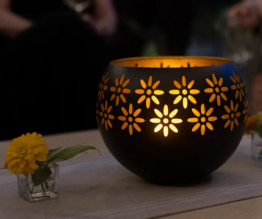Lámpara De Vela Con Estampado De Flores - Lámpara De Mesa LED Decorativa Para Una Iluminación Con Estilo Lámpara De Mesa Led Decorativa Con Estampado De Flores