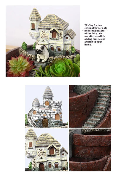Maceta Decorativa de Plantas Suculentas para Mini Jardín - Maceta Bonsái para Micro Paisaje y Jardín