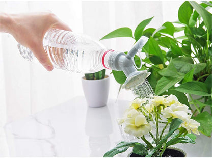 Boquilla Pulverizadora de Botella con Doble Tapón 2 en 1 - Mini Cabezal Pulverizador para Riego de Jardines