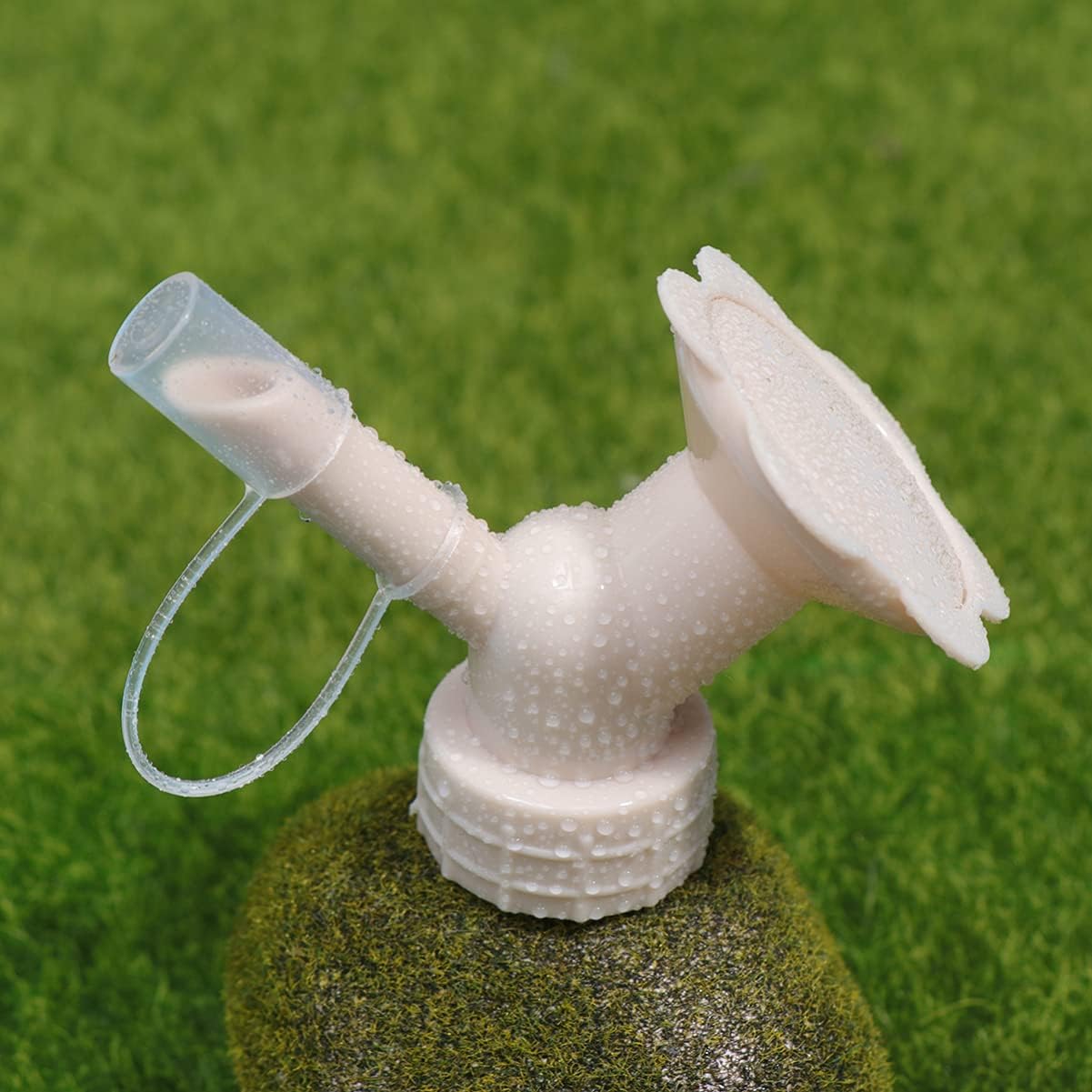 Boquilla Pulverizadora de Botella con Doble Tapón 2 en 1 - Mini Cabezal Pulverizador para Riego de Jardines