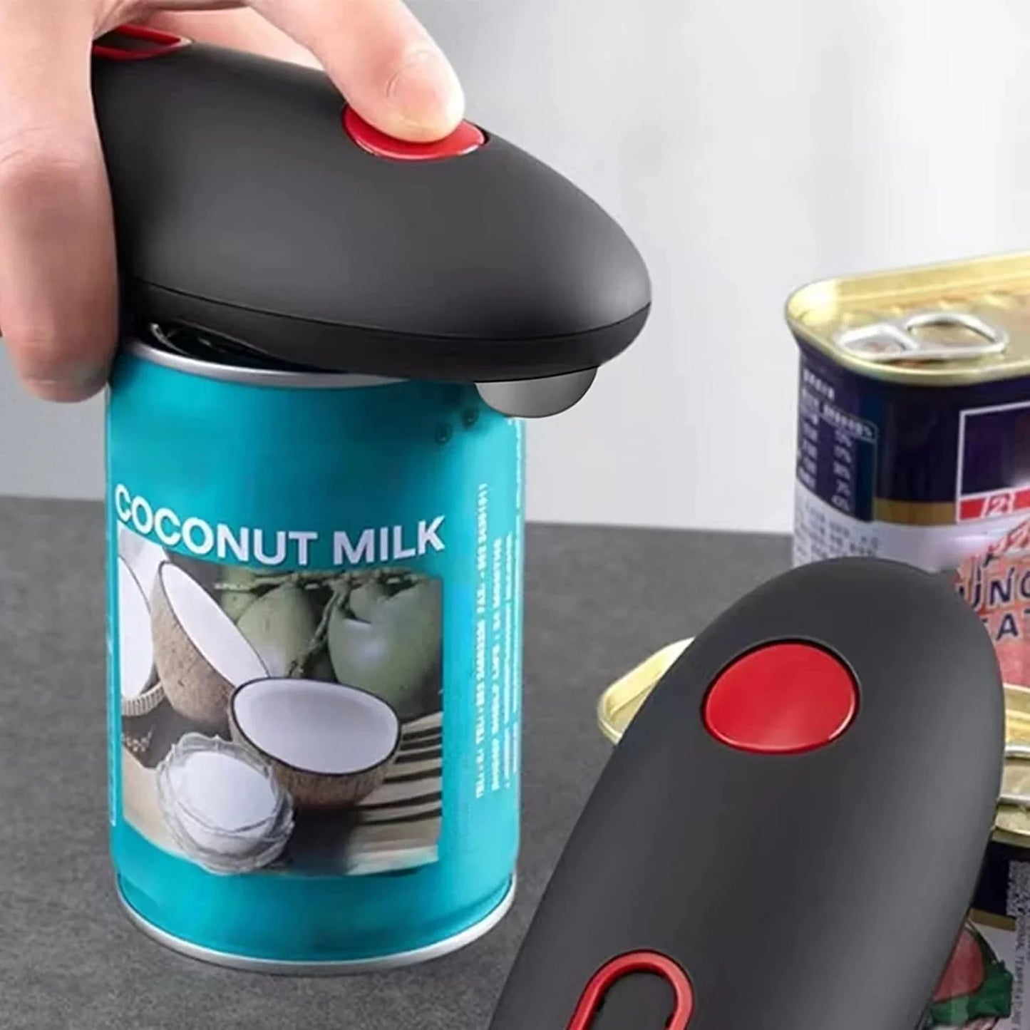 Abrelatas Automático Con Mango Ergonómico Y Funcionamiento Con Un Solo Botón