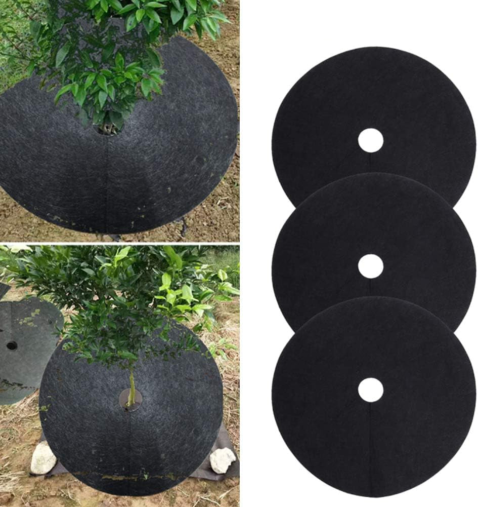 Disco Para Árboles De Vellón Antihierba - Alfombra Transpirable De Protección De Raíces Para Jardín Y Plantas