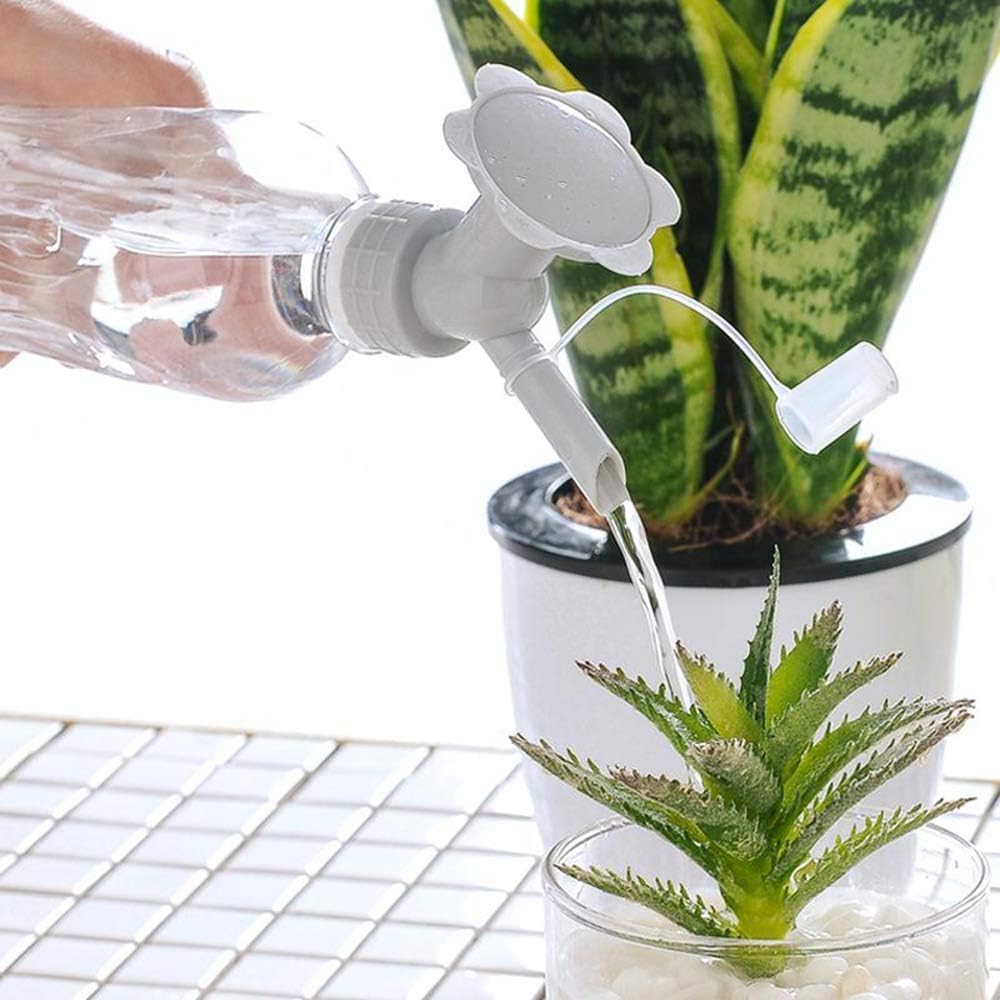 Boquilla Pulverizadora de Botella con Doble Tapón 2 en 1 - Mini Cabezal Pulverizador para Riego de Jardines