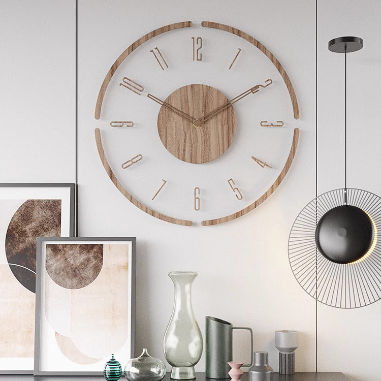 Reloj de Madera de Diseño Nórdico para la Pared Diseño Nórdico para la Pared