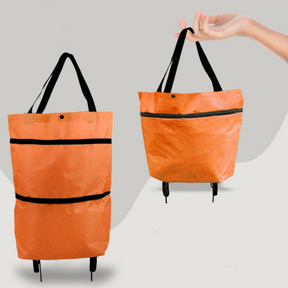 Bolsa De La Compra Plegable 2 En 1 Con Ruedas Bolsa De La Compra Plegable 2 En 1
