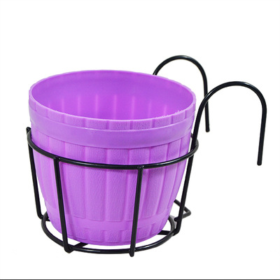 Práctico Macetero con Robusto Armazón Metálico para Balcones y Patios para Balcones y Patios