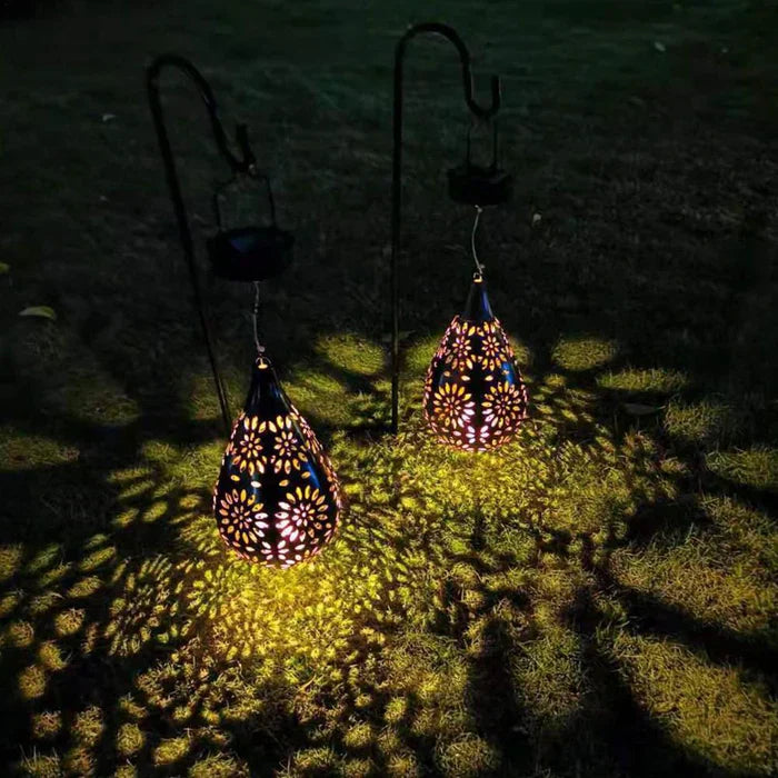 Lámpara De Jardín Con Diseño Floral , Alimentada Por Energía Solar Y Resistente A La Intemperie , Para Una Iluminación Exterior Con Estilo
