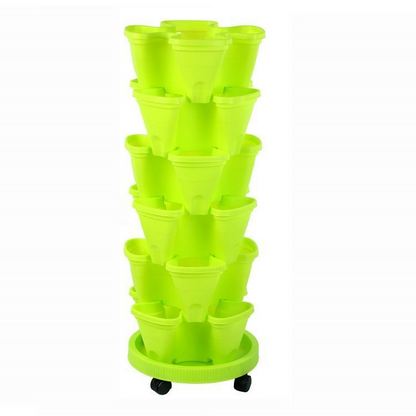 Torre Vertical De Plantas De 6 Capas - Sistema Tridimensional De Flores Para El Jardín