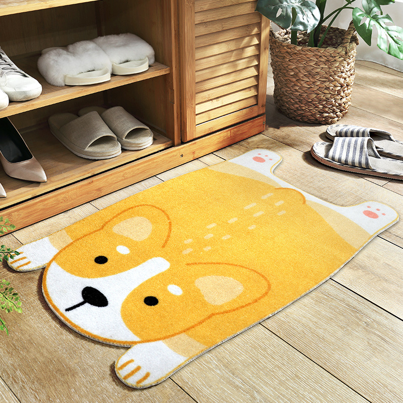 Linda Alfombrilla Antideslizante De Animales - Diseño De Mascotas Para La Cocina , El Baño Y El Pasillo