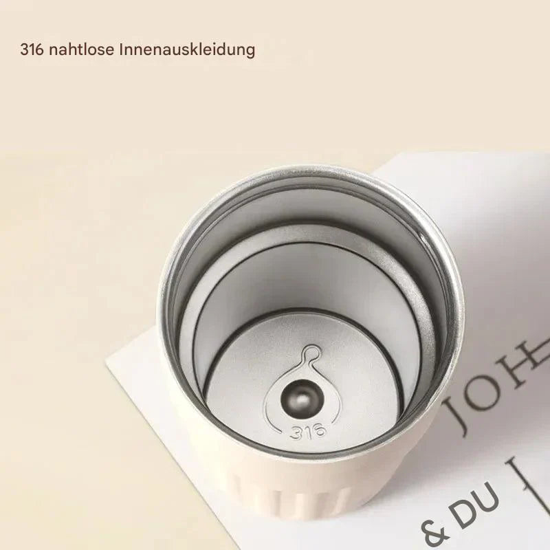 Taza Térmica Compacta Con Indicador De Temperatura - Taza De 410 Ml Para Bebidas Frías Y Calientes