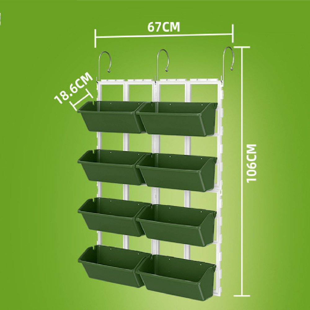 Almacén Vertical Para Plantas Con 8 Bolsillos - Estante Para Plantas Montado En La Pared Para Balcón Y Jardín Estante Vertical Para Plantas Con 8 Bolsillos