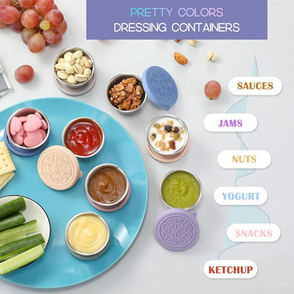 Contenedores para Salsas de Acero Inoxidable con Cierre Hermético ( Juego de 6 )