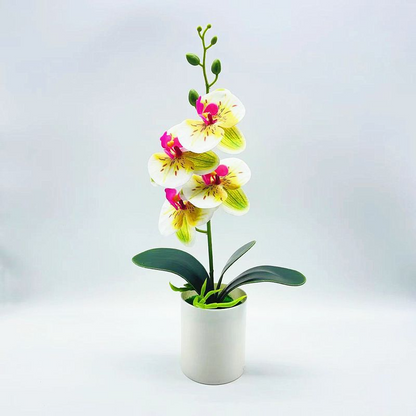 Flor de Orquídea Artificial - Planta Artificial Decorativa para Decoración de Salón y Mesa