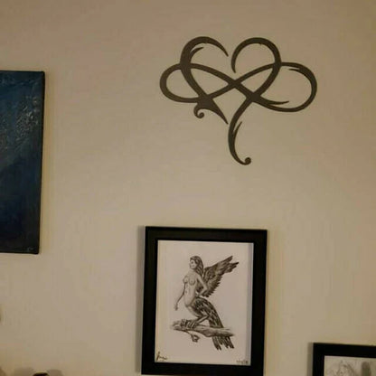 Decoración de Pared de Hierro con Corazón Infinito