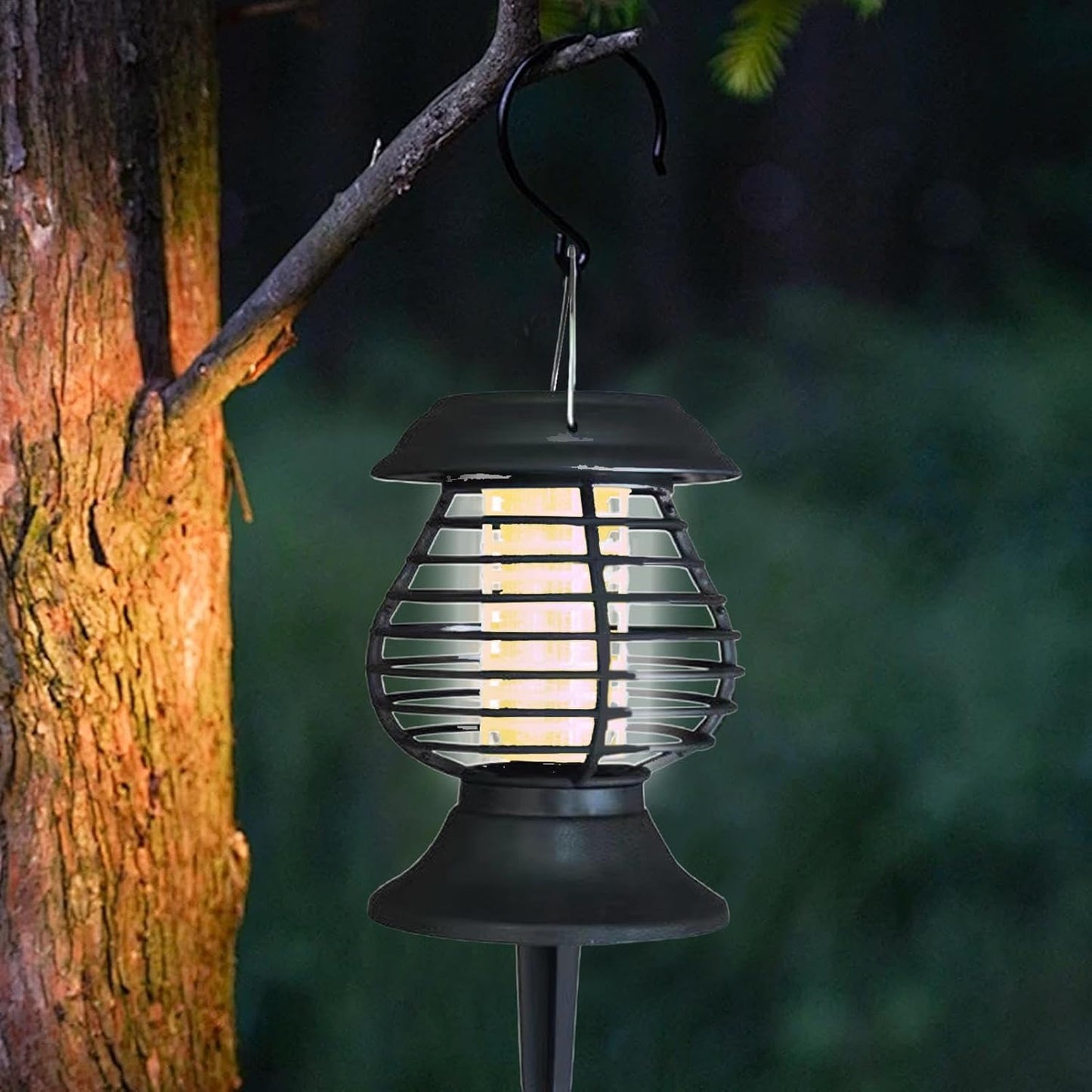 Lámpara Solar Repelente de Insectos con Luz Led - Eficaz Control de Mosquitos para el Jardín