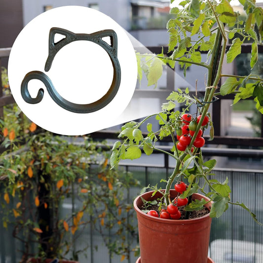 Pinza para Plantas con Forma de Gato - Simpático Soporte para Plantas de Jardín y de Interior