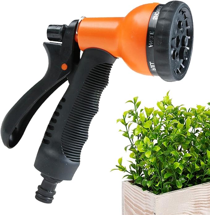 Pistola para Manguera de Jardín con 7 Funciones - Emisor de Riego Flexible para Plantas de Jardín