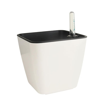 Maceta de Flores con Sistema de Riego - Maceta Autorriego para Uso Interior y Exterior
