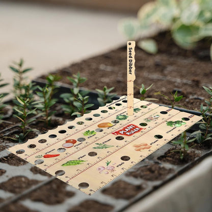 Regla De Madera Para Plantar - Herramienta Multifuncional Para Medir Semillas En El Jardín Regla De Madera Para Plantar - Herramienta Multifuncional Para Medir Semillas En El Jardín