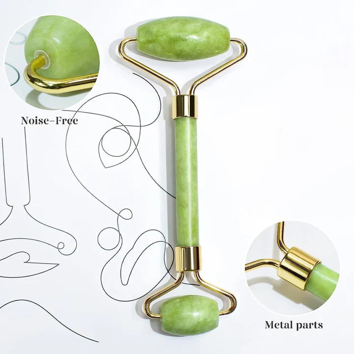 Set Gua Sha y Rodillo de Jade Instant Glow para una Piel Radiante y una Relajación Natural