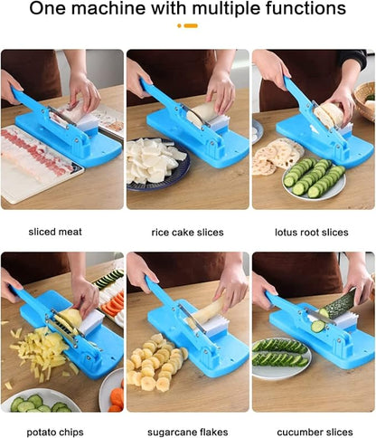 Cortadora De Alimentos Multifunción Manual - Robusta Cortadora De Carne Y Verduras Para Alimentos Congelados