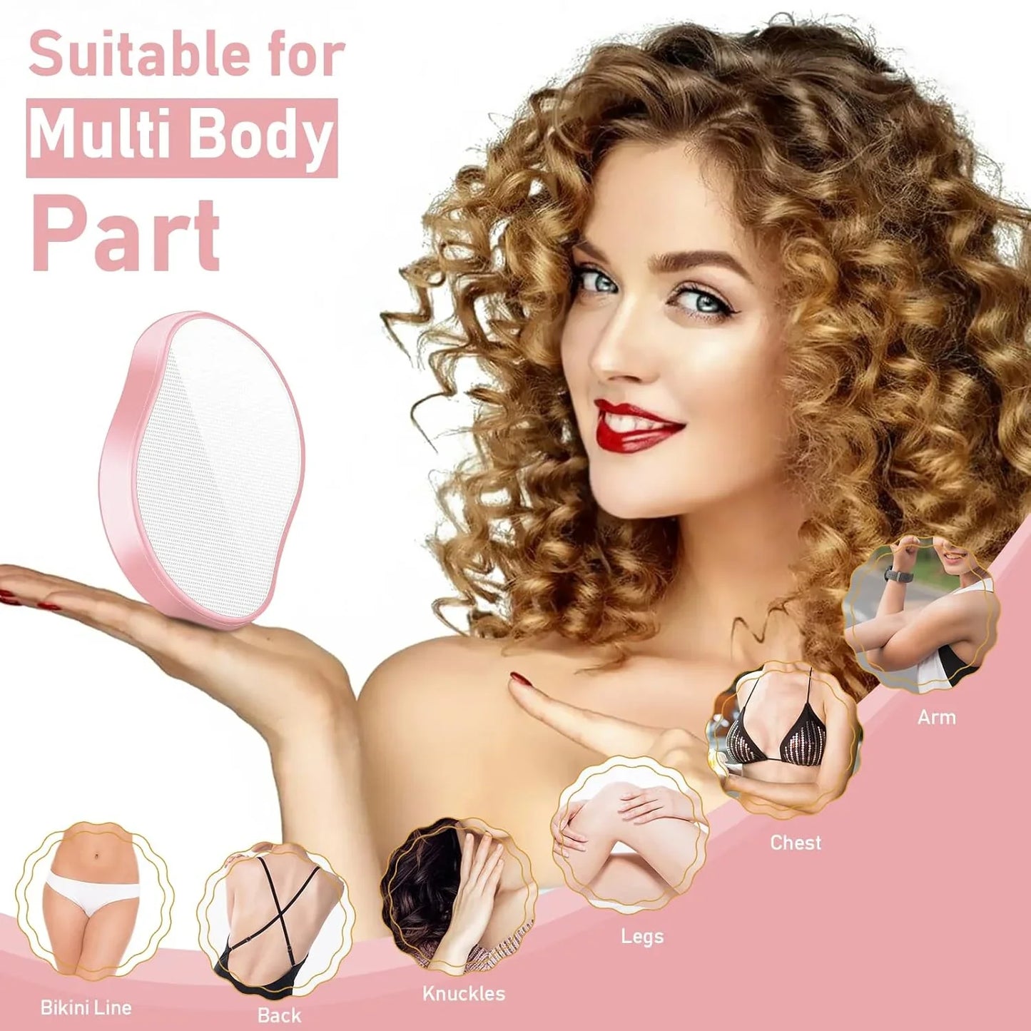 Depiladora de Cristal Smoothskin - Indolora , Reutilizable y Fácil de Usar Depiladora de Cristal Smoothskin