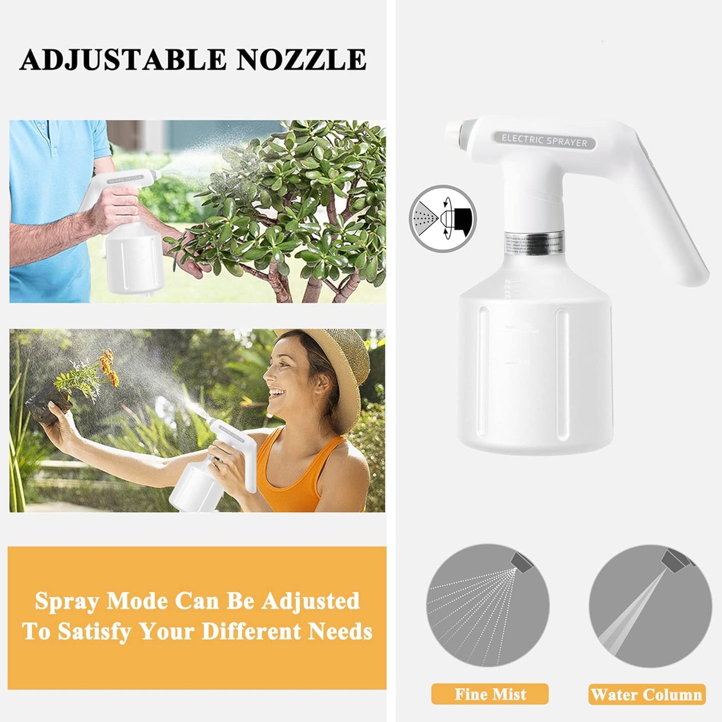 Botella Pulverizadora Eléctrica Para Plantas - Regadera Automática Con Cómoda Asa