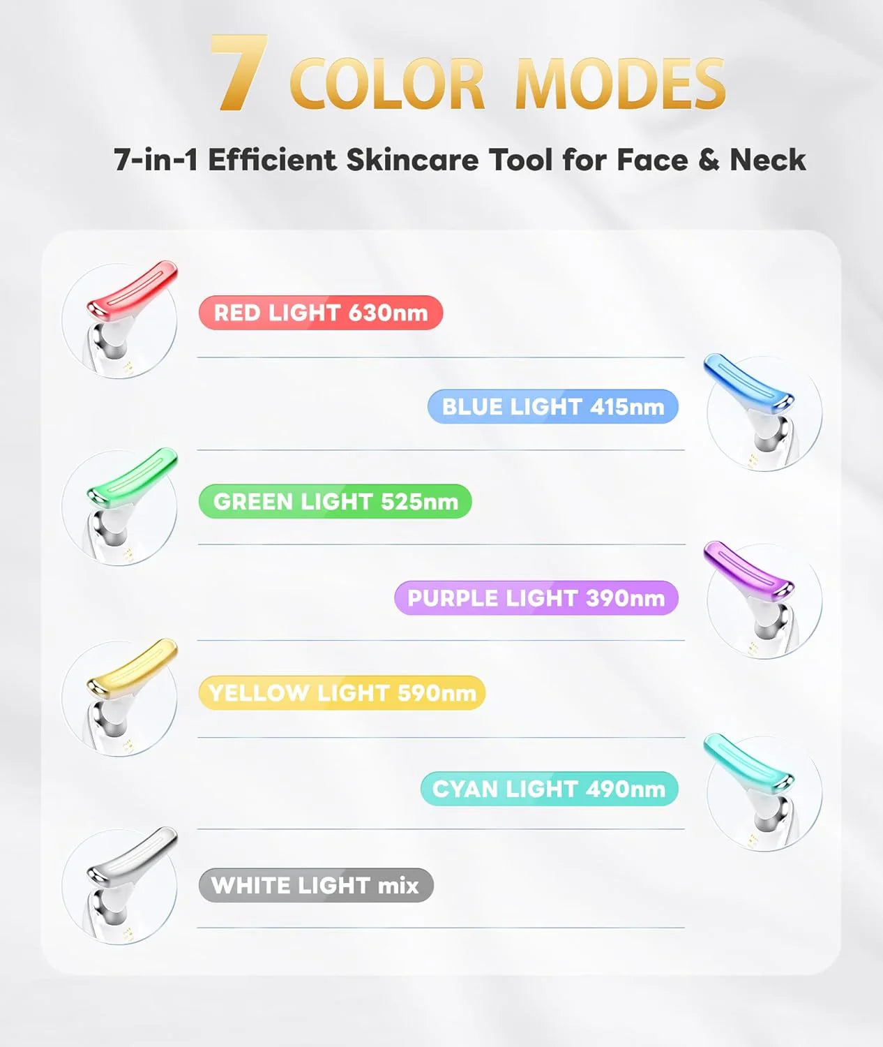 Máscara Facial Led Radiantglow de 7 Colores