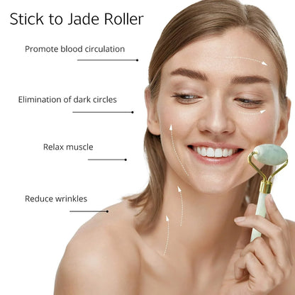 Set Gua Sha y Rodillo de Jade Instant Glow para una Piel Radiante y una Relajación Natural