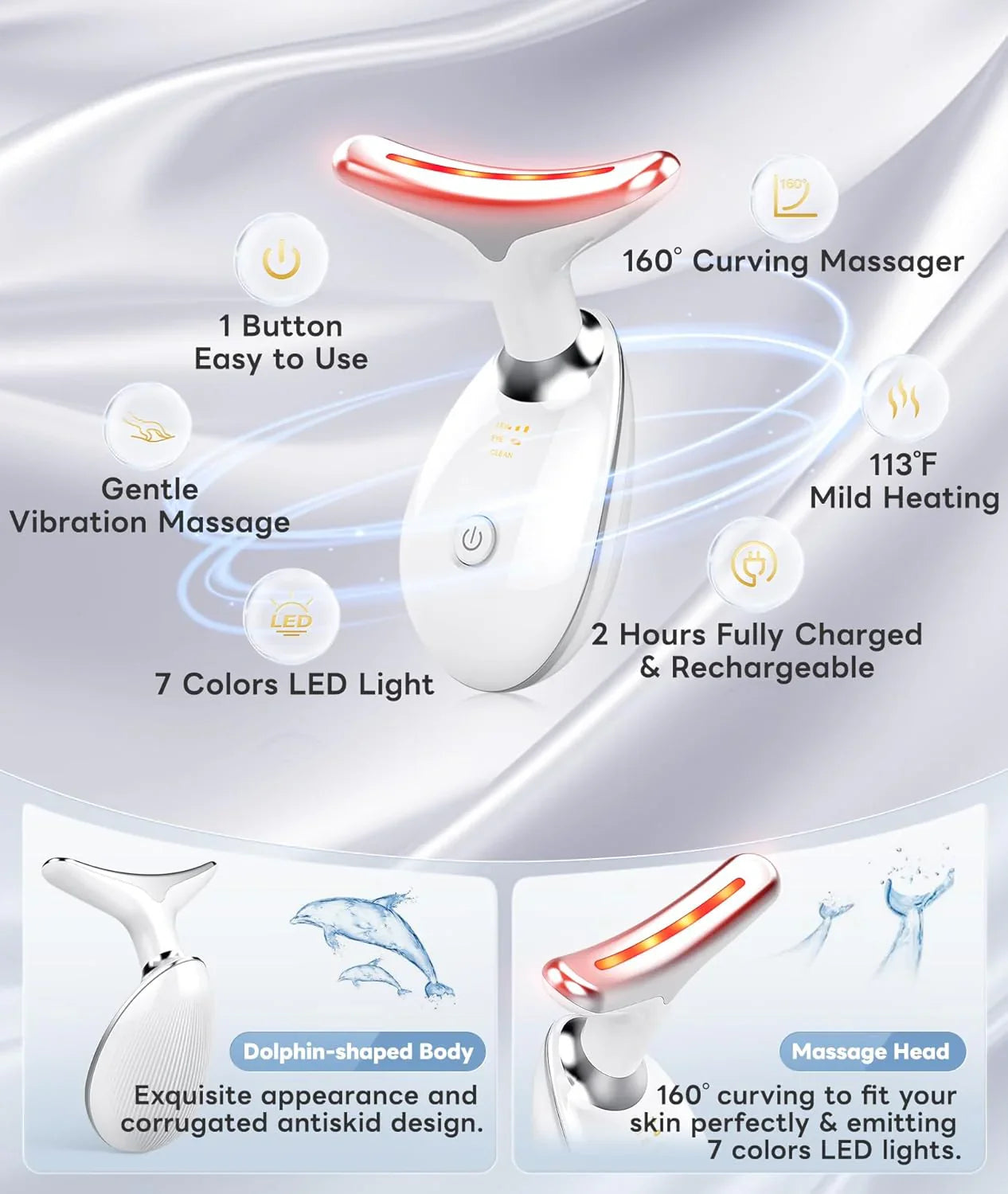 Máscara Facial Led Radiantglow de 7 Colores