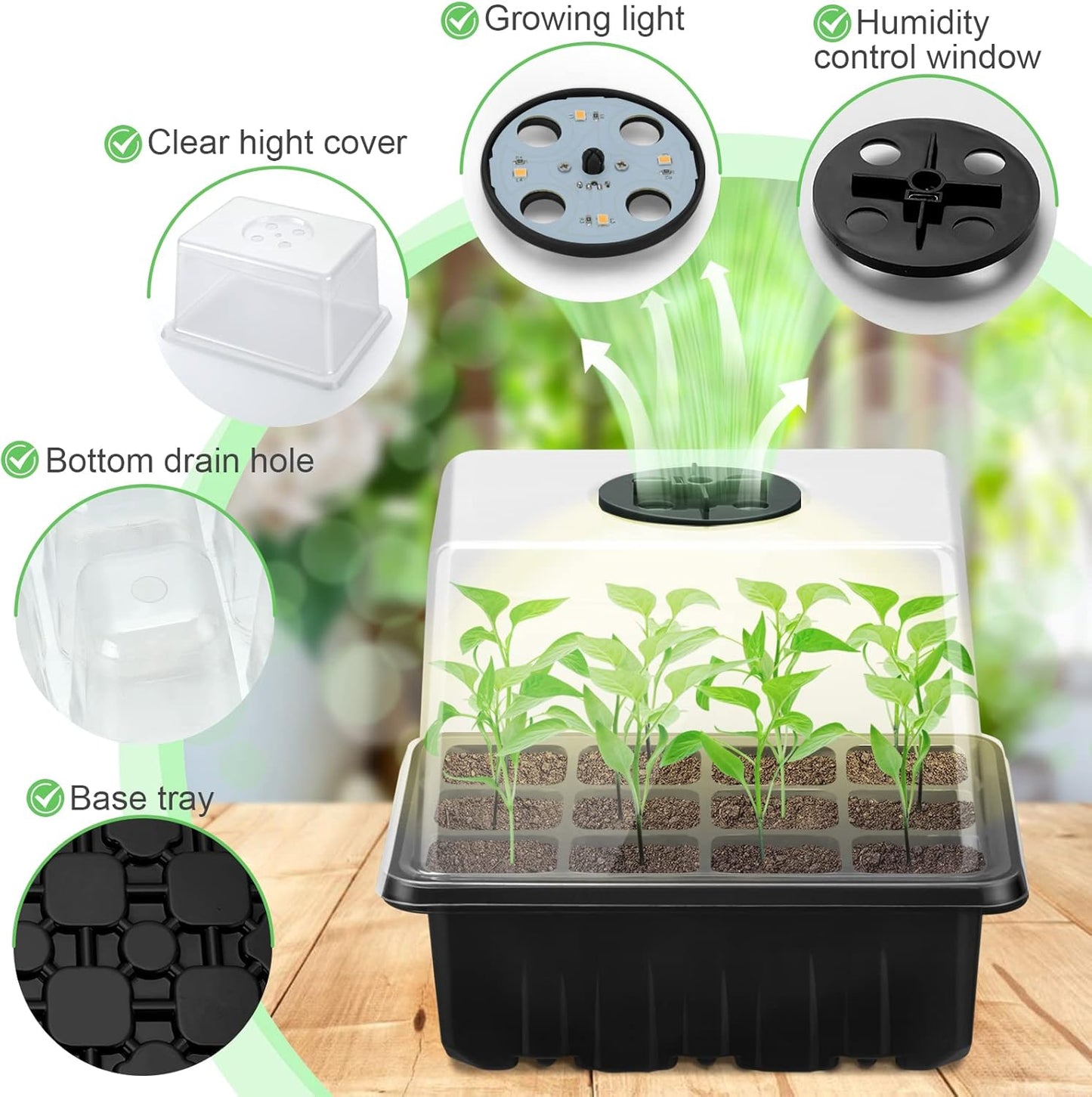 Set De Cultivo Con Luz - Set Completo Para El Cultivo Exitoso De Plantas Set De Cultivo Con Luz