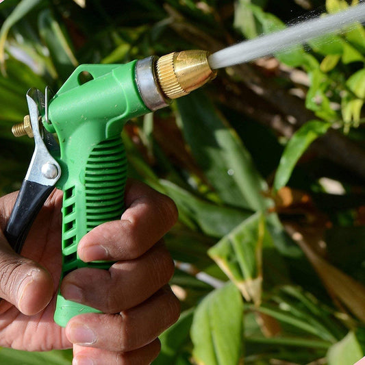 Pistola Ajustable De Alta Presión Para Manguera De Jardín Con Cabezal De Cobre