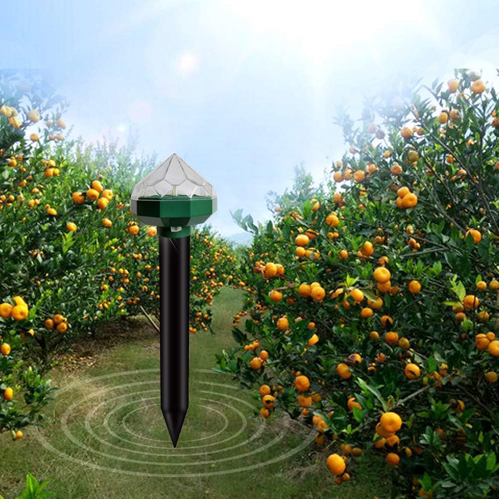 Ahuyentador De Animales Alimentado Por Energía Solar Para Jardines Y Patios - Protección Ecológica Contra Ratones Y Roedores