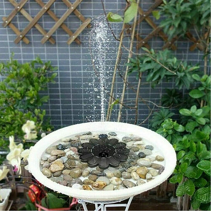 Fuente Solar para el Jardín - Fuente de Agua con Diseño de Flores para Estanques y Piscinas Fuente Solar para el Jardín