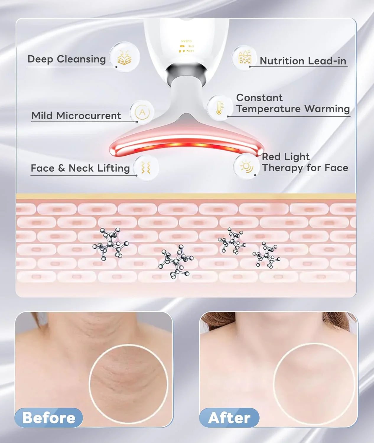 Máscara Facial Led Radiantglow de 7 Colores