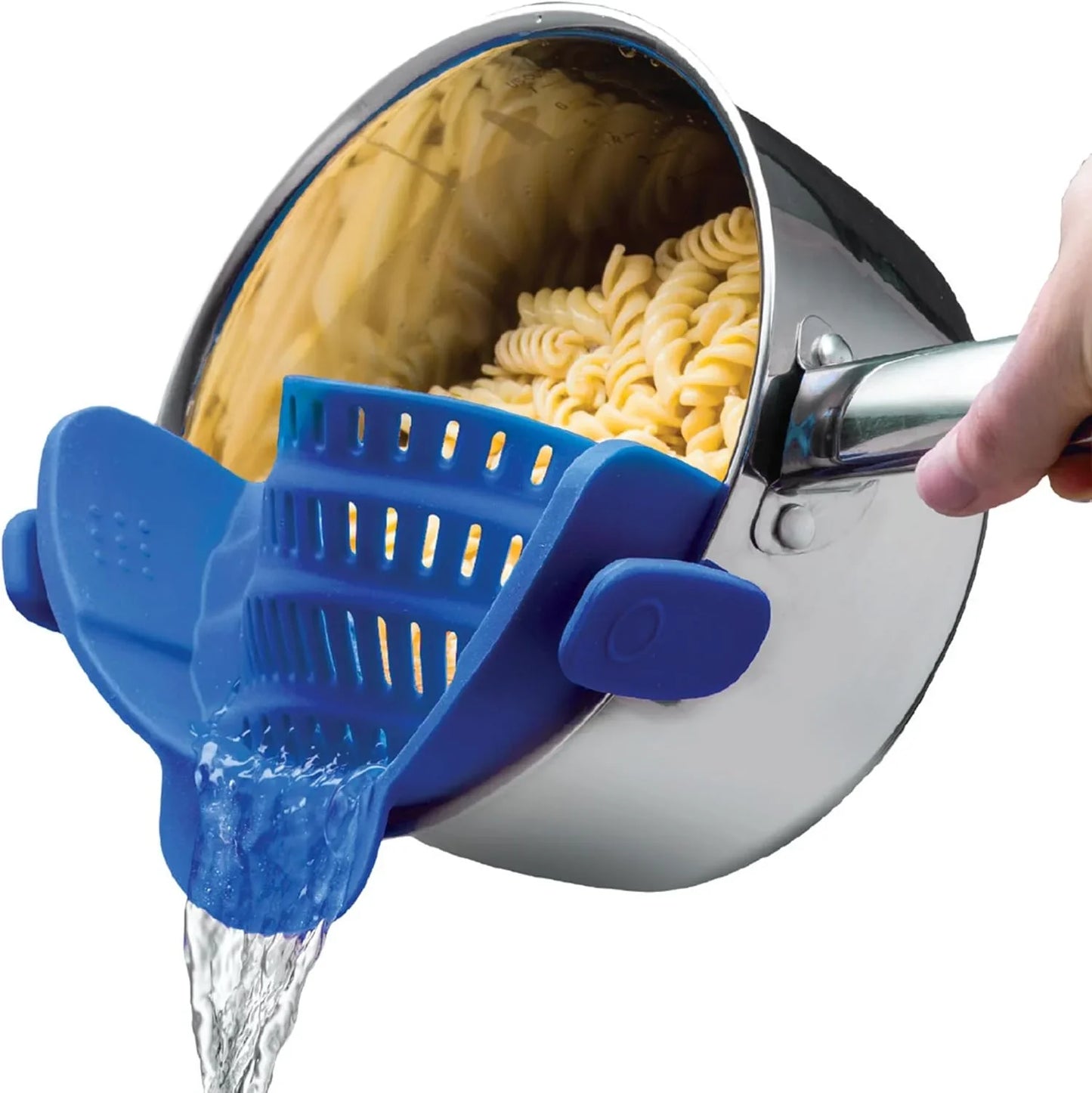 Colador De Silicona Con Pinza - Bandeja De Goteo Resistente Al Calor Para Alimentos Colador De Silicona Con Pinza