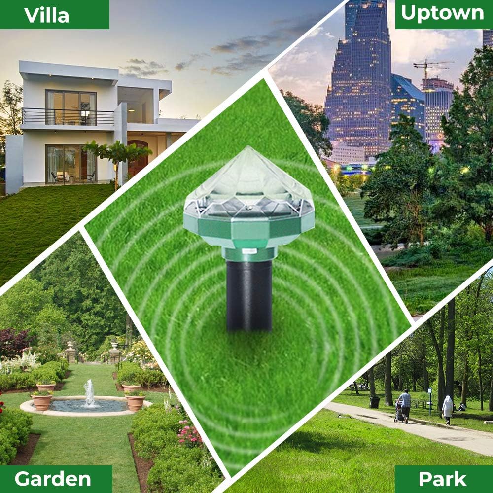 Ahuyentador De Animales Alimentado Por Energía Solar Para Jardines Y Patios - Protección Ecológica Contra Ratones Y Roedores