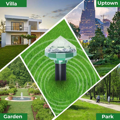 Ahuyentador De Animales Alimentado Por Energía Solar Para Jardines Y Patios - Protección Ecológica Contra Ratones Y Roedores