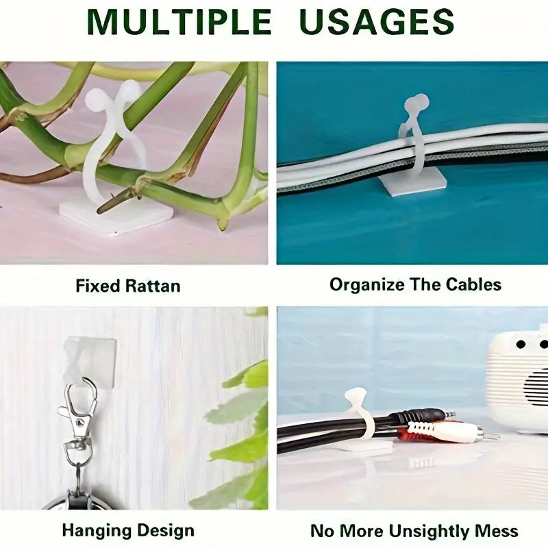 Pinzas de Sujeción a la Pared Trepadoras - Prácticos Soportes para Plantas para la Decoración de Paredes Pinzas de Sujeción a la Pared Trepadoras
