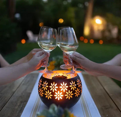 Lámpara De Vela Con Estampado De Flores - Lámpara De Mesa LED Decorativa Para Una Iluminación Con Estilo Lámpara De Mesa Led Decorativa Con Estampado De Flores