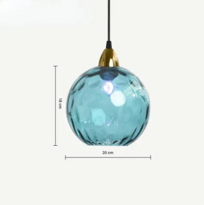 Lámpara Colgante Esférica de Cristal