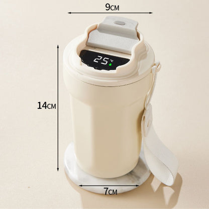 Taza de Café de Acero Inoxidable con Indicador Led de Temperatura 450 Ml
