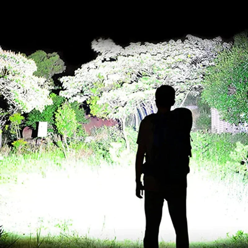 Antorcha Táctica - Linterna Led con Zoom y Función Powerbank