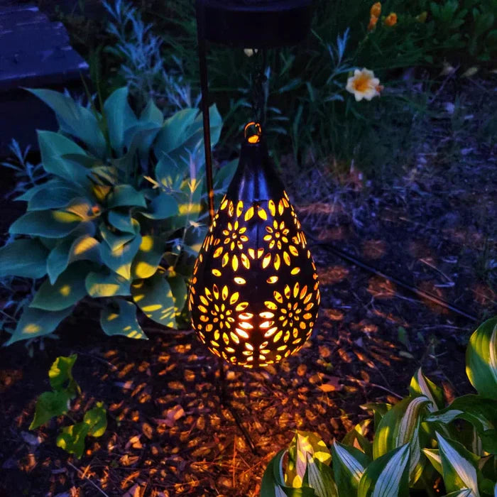 Lámpara De Jardín Con Diseño Floral , Alimentada Por Energía Solar Y Resistente A La Intemperie , Para Una Iluminación Exterior Con Estilo