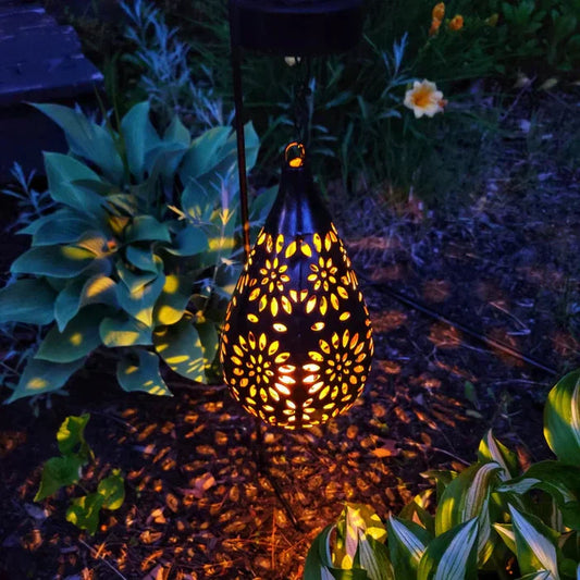 Lámpara De Jardín Con Diseño Floral , Alimentada Por Energía Solar Y Resistente A La Intemperie , Para Una Iluminación Exterior Con Estilo